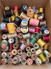 Extra Large Lot Vintage Spools With Thread Coats Talon Belding Wooden Spools