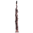 Brass Straight Bb Soprano Saxophone Nickel Plated Sax Woodwind Instrument F0i3