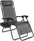 Zero Gravity Recliner Chair  Folding Outdoor Patio Lounge Chair W  Cup Holder