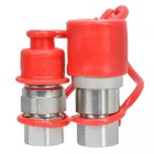 2 Set 3 8  Flat Face Hydraulic Quick Connect Coupler Set   3 8  Npt Thread
