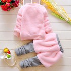 2pc Toddler Kids Baby Girls Winter Warmth Clothes T-shirt Tops pants Outfits Set