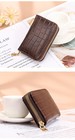 Women Small Credit Card Holder Wallet Leather Card Case Coin Zipper Pocket Purse