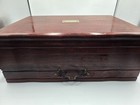 Reed And Barton Eureka Mahogany Ornate Silver Flatware Jewelry Storage Chest Box