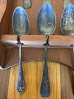 Vintage Antique 18 Silverplate  Sterling  Pewter Souvenir Spoons   Wall Display