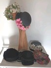 Womens Floral Vintage Millinery Hats  6  Lot Sears  Ny  Clover Lane   Hat Box