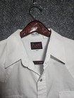 Plains Western Pearl Snap Shirt Tall Man Tall Xlt White Long Sleeve Rodeo Cowboy