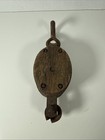 Antique Wood And Iron Vintage Ship s Rigging Block Pulley Early 1900s Star Logo