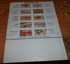 Vintage Rabble Rouser Lures Lure And Color Chart Sheet rare 