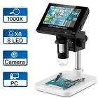 Elikliv 1000x Digital Microscope 4 3   Lcd Screen Pcb Repair Coin Magnifier Led