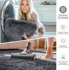Machine Washable 4x5 9ft Shaggy Area Rug For Living Room   Bedroom - Grey