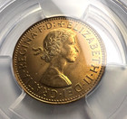 1960 Y Australia Proof 1 2 Penny Km  61  1030 Mintage  Qeii  Pcgs Pr 65 Rd Red