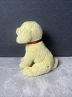 Fao Schwarz Dog Plush Yellow Lab Puppy Stuffed Animal Toy Red Sparkly Collar 12   