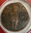 Ad969-1094 Byzantine Bronze Follis Portrait Of Christ Coin
