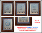 Mc-best  Navy Chief Petty Officer Cpo Creed Framed Matted Personalized