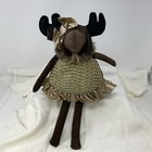 2012 Woof Poof Shelf Sitter Moose Girl With Knit Dress 17 