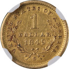 1849-o Type 1 Liberty Gold  1  open Wreath  Ngc Au Details Decent Eye Appeal