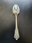 8 75    Wallace Grande Baroque Sterling Silver Pierced Serving Spoon Fork