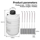 Hfs r  20l Aluminum Alloy Cryogenic Container Liquid Nitrogen Ln2 Tank 6 Caniste