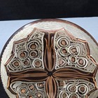 Vtg Turkish Copper Engraved Etched Round Wall Plate Decorative Hanging Decor