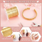  87 Yards Jewelry Beading Wire Tarnish Resistant Copper 24 Gauge Light Gold