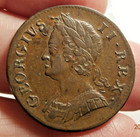 1749 Made For American Colonies Halfpenny Near Ef Sharp Strike  S-34