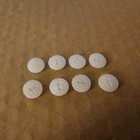  8  Antique White Glass Buttons Same Design Victorian   Old Vintage Ceramic 55