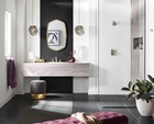 Genta Lx Modern Single Robe Hook towel Hanger Kitchen bathroom Brushed Nickel