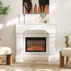 Baroque Fireplace Mantel  Fireplace Surround With Ionic Leg  White