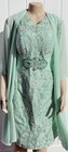 Mother Of The Bride Dress Wedding  Knee Length Chiffon Lace 3 4 Sleeve Size 16