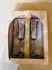 Precious Moments Bride Groom Champagne Flutes Set Wedding Toast Glasses  In Box