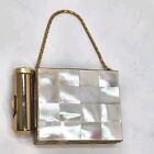 Vintage Makeup Vanity Compact Clutch All-in-one Cary All Purse Mother Of Pearl