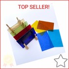 Litmind 8 Sheets Transparent Stained Glass Sheets  4x6 Inch Mosaics Glass Pieces