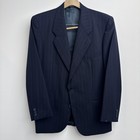 Vtg Yves Saint Laurent Ysl 2-piece Suit 40r Navy Pinstripe Wool 80s Lapel Mens
