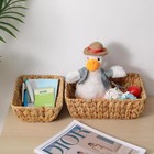 Small Wicker Baskets 2 Pack - Hand Woven Storage Baskets For Organizing Towels