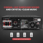 Pyle 4 Channel 1000w Wireless Bluetooth Amplifier Home Stereo Am fm Receiver New