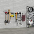 Tool Storage Rack Wall Mount  64 Inch Adjustable Garden 64inch  Black