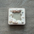 Vintage Baby Girl Nursery Mini 3d Picture Frame Pink Resin Bow Booties 1 5x1 5