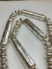 Vintage Navajo Sterling Silver Tooled Tubular Bench Bead Necklace