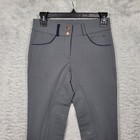 Equo Riding Breeches Pant 22 27x27 Gray Comfort Fit Active Grip Equestrian Nwot