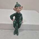 3 Vintage Impish 1950 s Japan Ceramic Porcelain Pixie Elf Elves  Figurine 