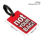 2pcs Luggage Tag Identifier Label Not Your Bag Pattern Red