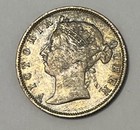 Straits Settlements 1889 20 Cents   1896 10 Cents Queen Victoria Silver 2 Coins