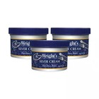 Wrights Silver Polish Cream 8 Oz Tarnish Remover Metal Cleaner Shine 3 Pack