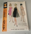 Vtg Mccall   s Uncut Sewing Pattern Cocktail Party Dress Cape Overdress 60s Sz 12