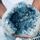 32 12lb Natural Blue Celestite Geode Quartz Crystal Mineral Specimen Healing