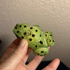 Vintage Usa Frog Toad Hanging Ornament Sculpture Figurine Statue Ceramic Green