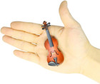 Wooden Miniature Violin With Stand  Bow And Case  Mini Musical Instrument  Dollh