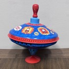 Vintage 2001 Thomas The Train   Friends Metal Tin Pull Spinning Top 7x10