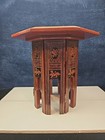 Traditional Burmese Lacquerware Octagonal Folding Tea Table 12x12 5 Vintage