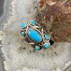 Carolyn Pollack Sterling Silver Turquoise Cluster Ring  For Women  Size Variety